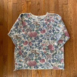 Vintage Floral Knit Sweater